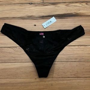 Never worn Adore Me black thong size M